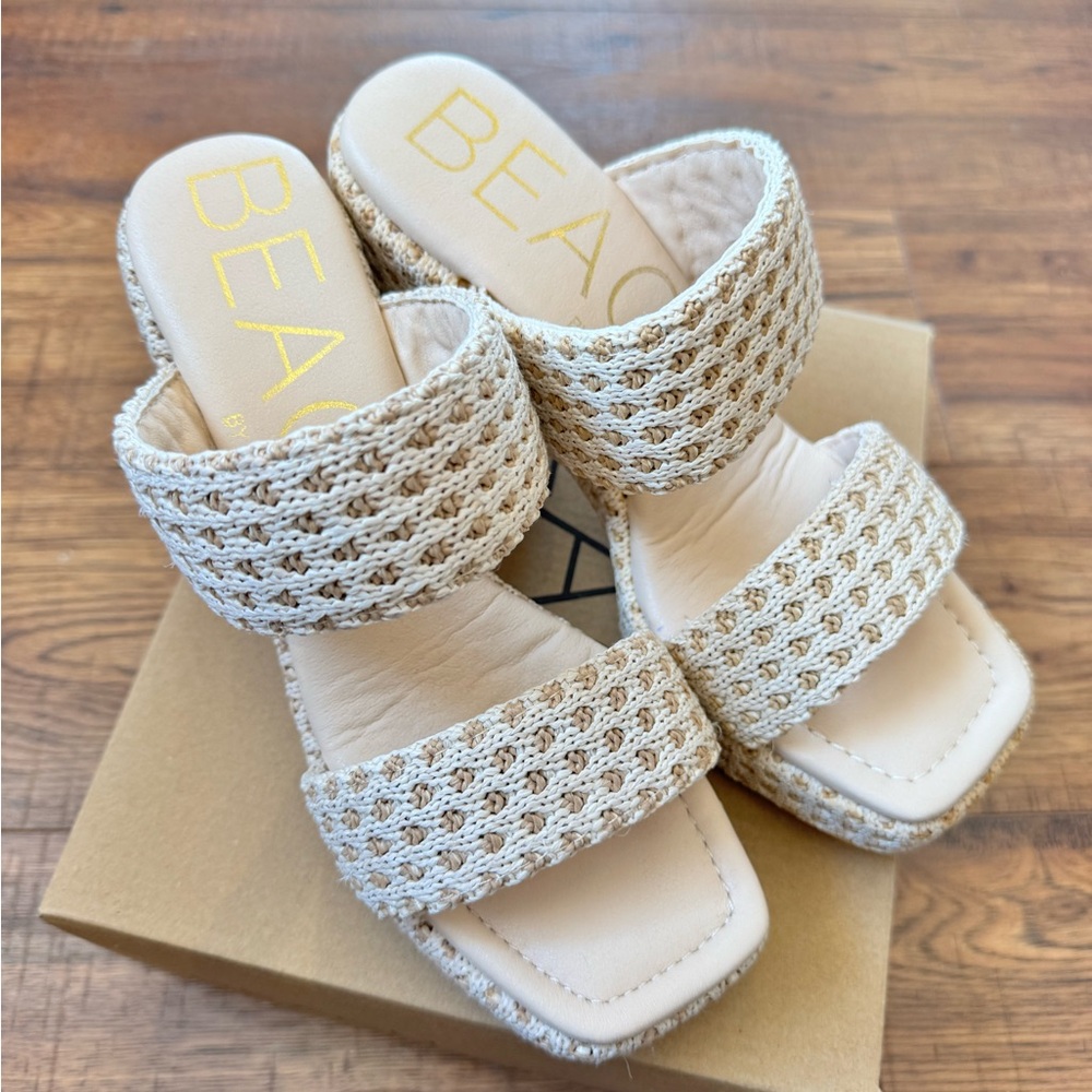 Beach by Matisse | Gem Raffia Platform Heel Sandals - Picture 2 of 4